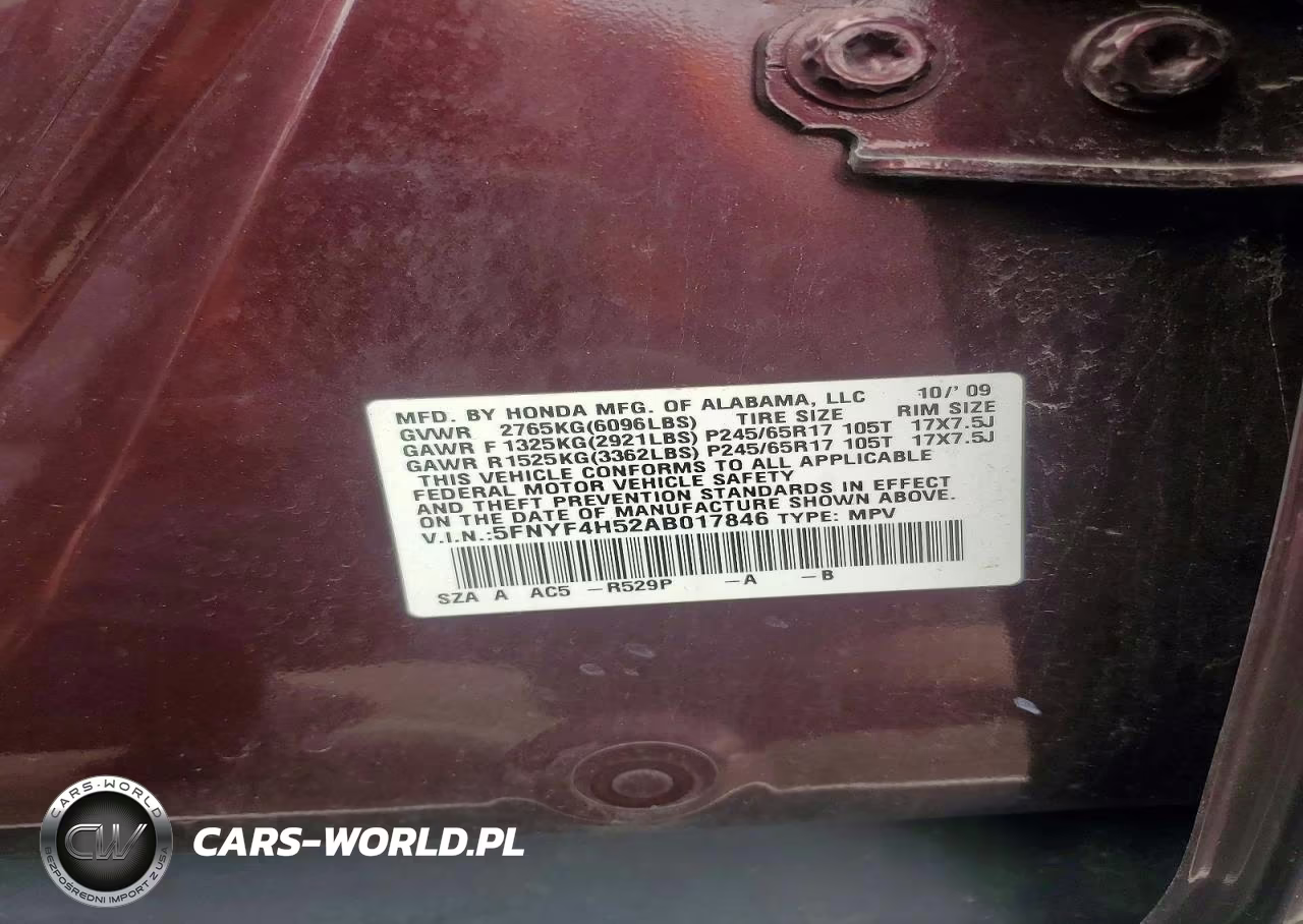 2010 Honda Pilot Exl VIN:5FNYF4H52AB017846 - 13