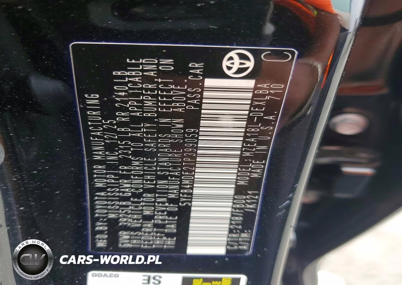 2026 Toyota Corolla Le VIN:5YFB4MDE2TP399059 - 12