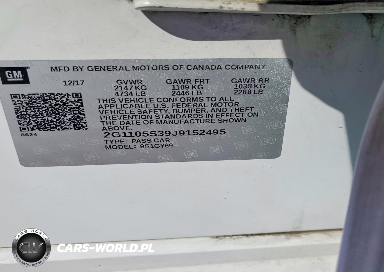 2018 Chevrolet Impala Lt VIN:2G1105S39J9152495 - 12