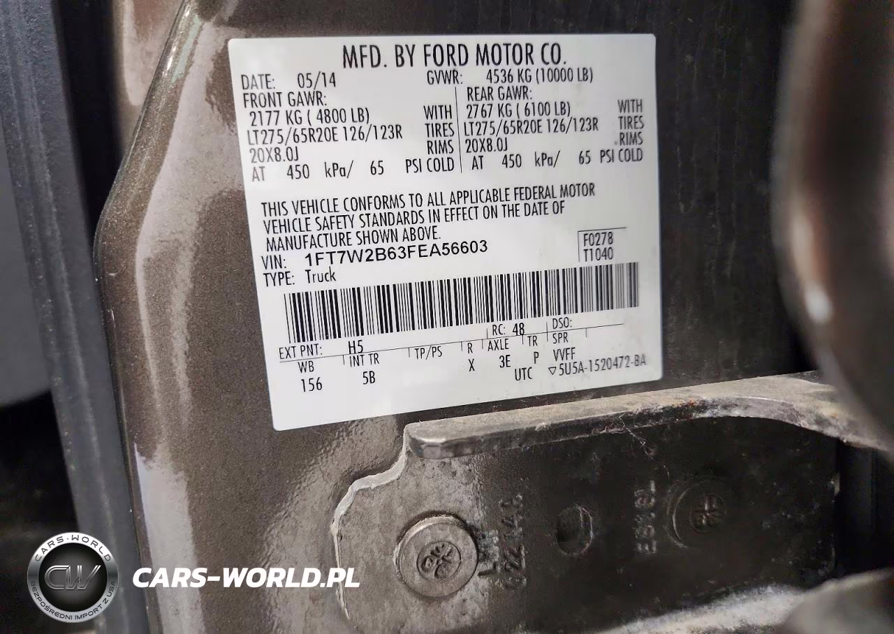 2015 Ford F250 Super Duty VIN:1FT7W2B63FEA56603 - 12