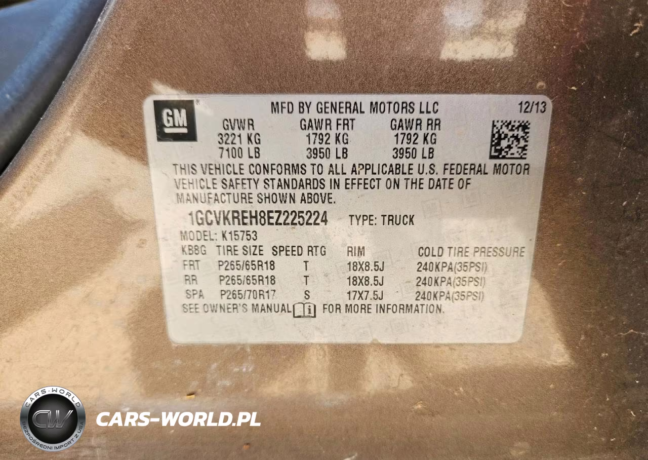 2014 Chevrolet Silverado K1500 Lt VIN:1GCVKREH8EZ225224 - 12