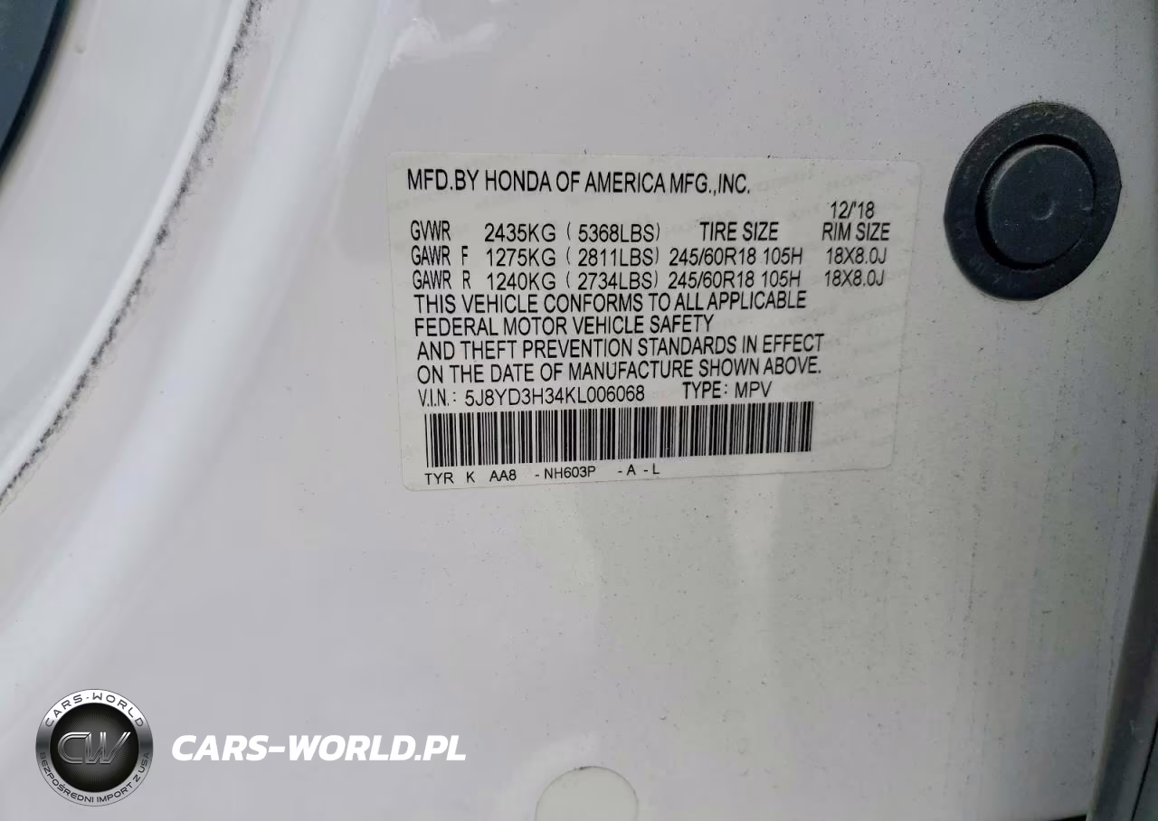 2019 Acura Mdx VIN:5J8YD3H34KL006068 - 12