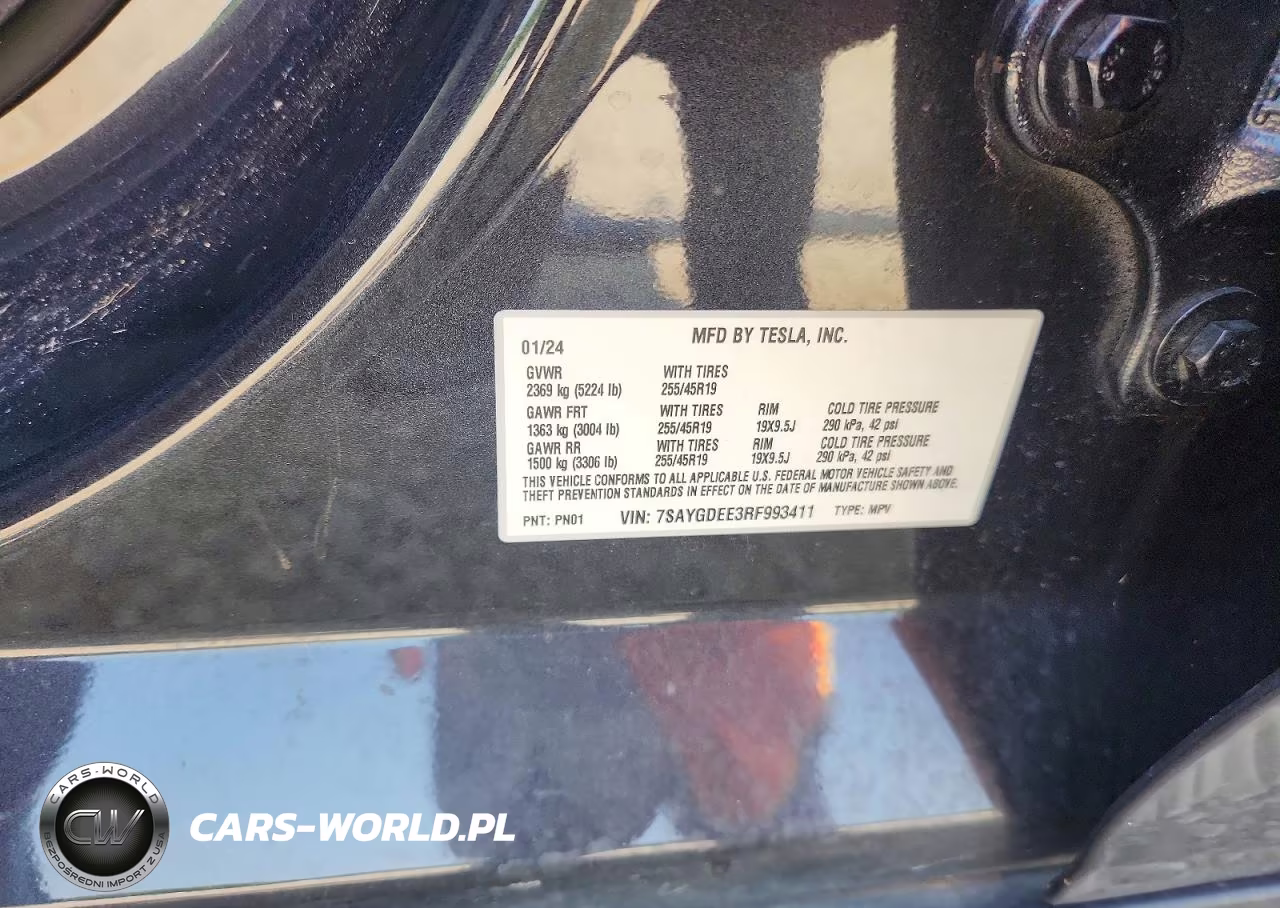 2024 Tesla Model Y VIN:7SAYGDEE3RF993411 - 12