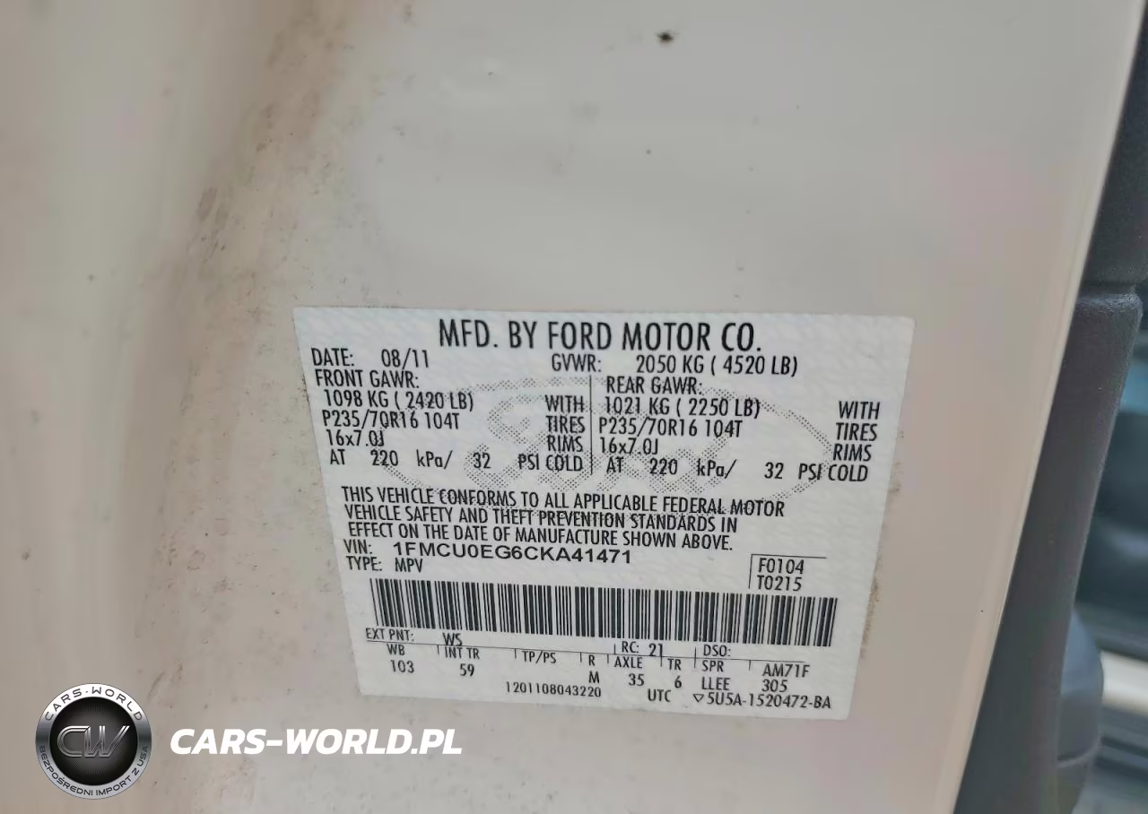 2012 Ford Escape Limited VIN:1FMCU0EG6CKA41471 - 12