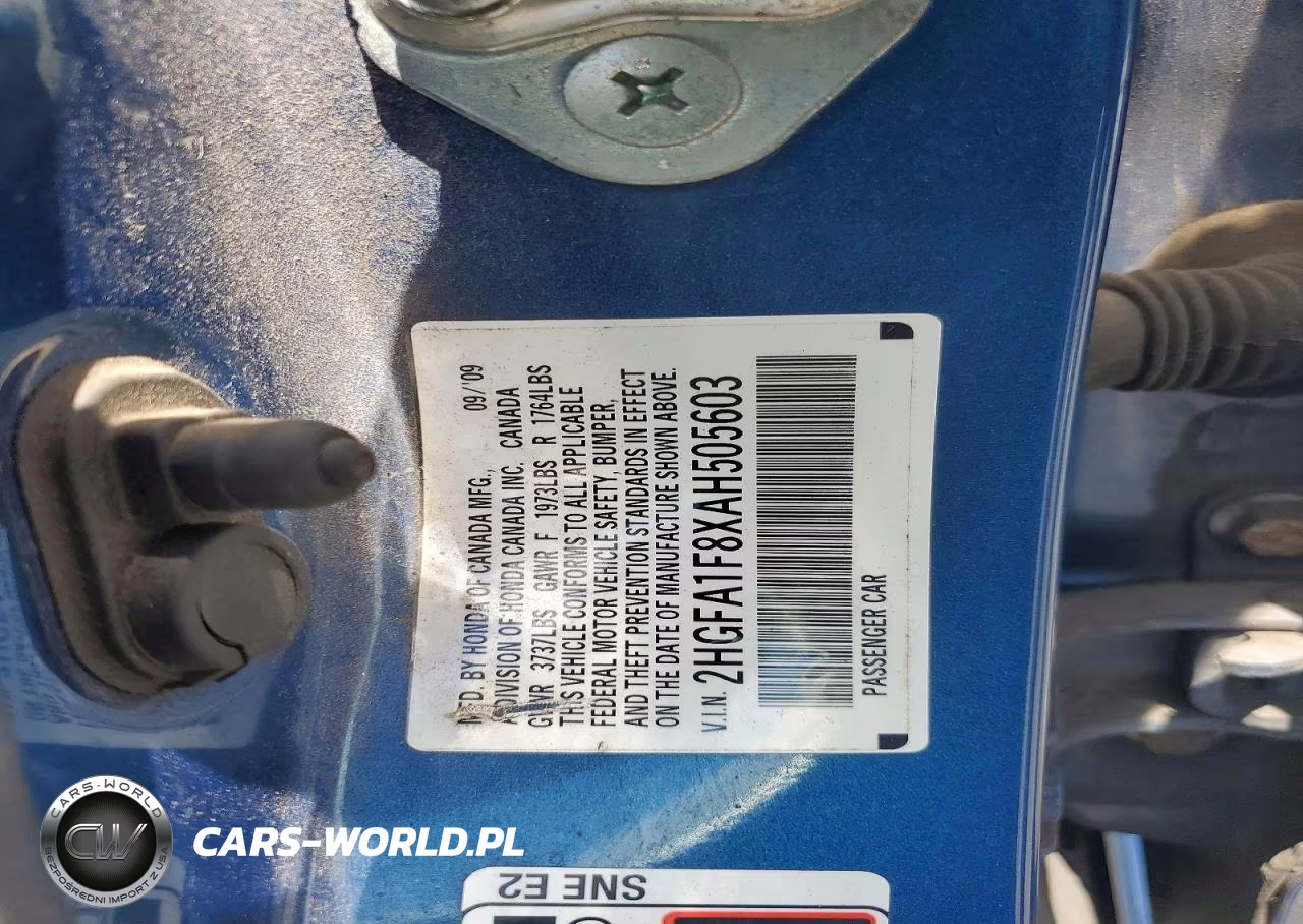 2010 Honda Civic Ex VIN:2HGFA1F8XAH505603 - 12