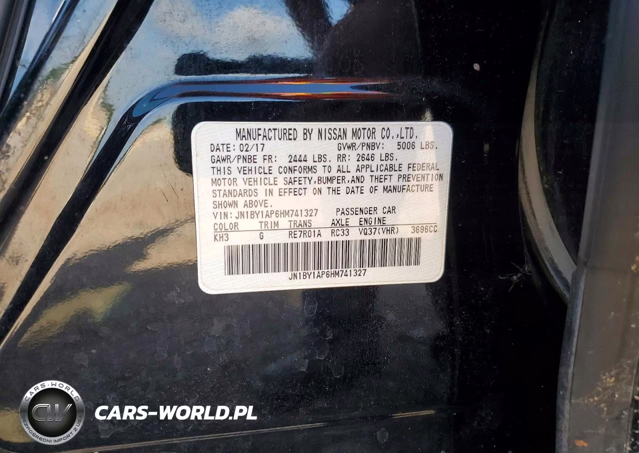 2017 Infiniti Q70 3.7 VIN:JN1BY1AP6HM741327 - 12