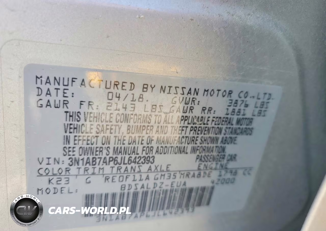 2018 Nissan Sentra Sv VIN:3N1AB7AP6JL642393 - 12