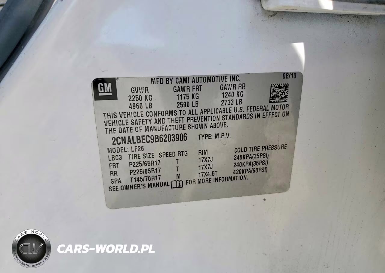 2011 Chevrolet Equinox Ls VIN:2CNALBEC9B6203906 - 13
