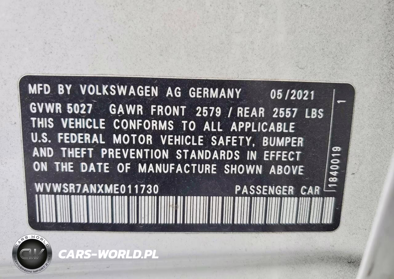 2021 Volkswagen Arteon Sel R-Line VIN:WVWSR7ANXME011730 - 13