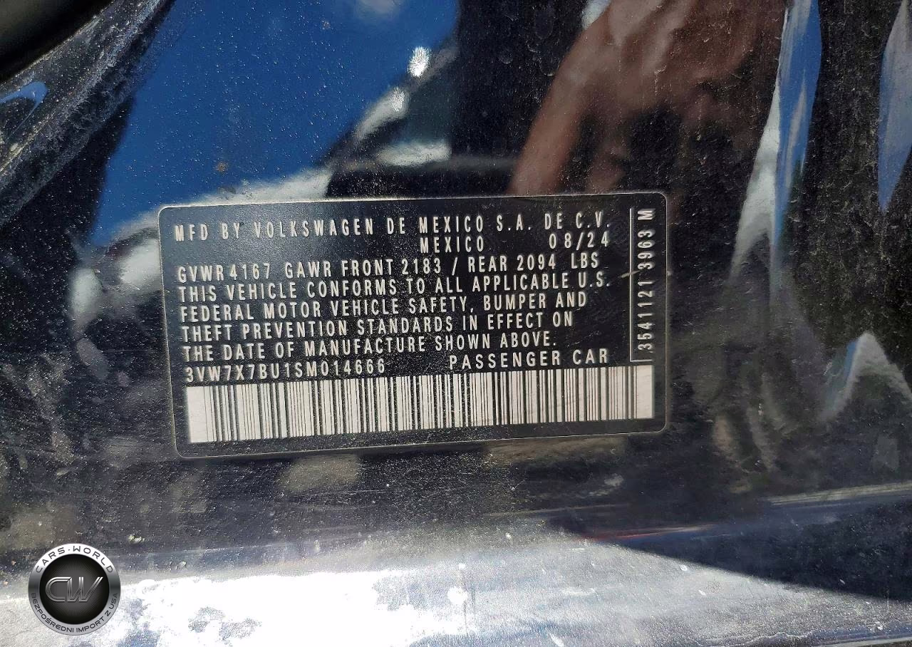 2025 Volkswagen Jetta Se VIN:3VW7X7BU1SM014666 - 12
