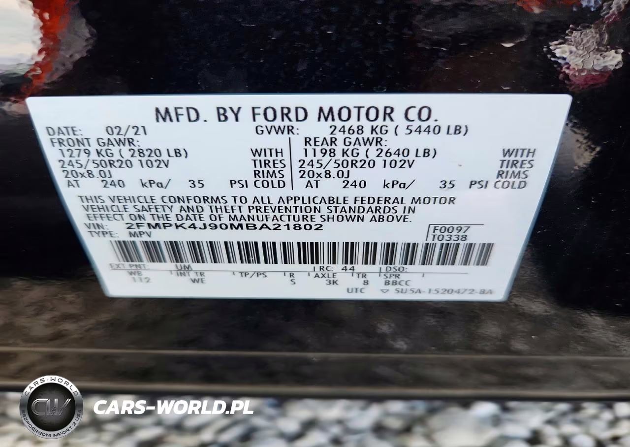 2021 Ford Edge Sel VIN:2FMPK4J90MBA21802 - 13