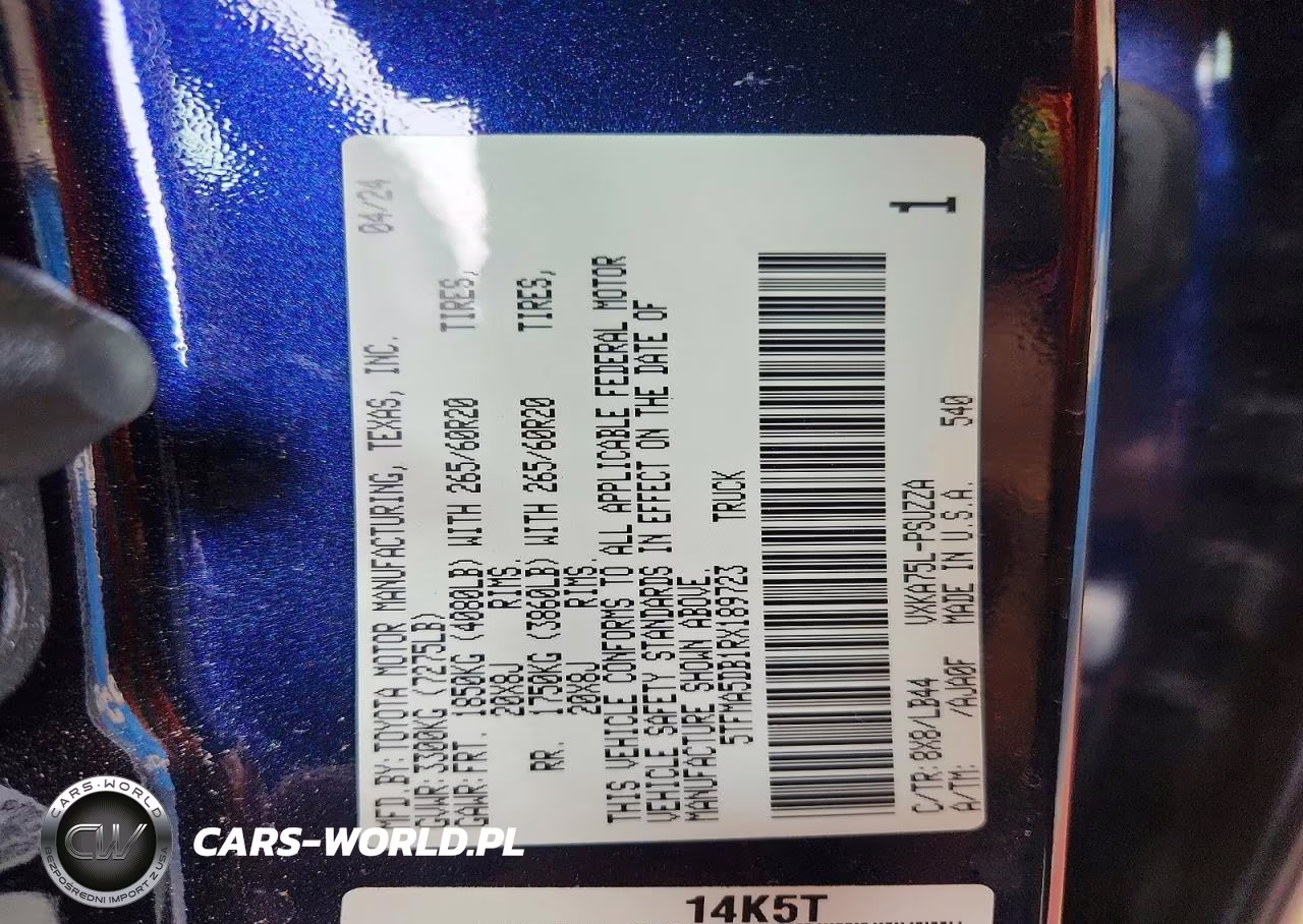 2024 Toyota Tundra Crewmax Platinum VIN:5TFMA5DB1RX189723 - 13