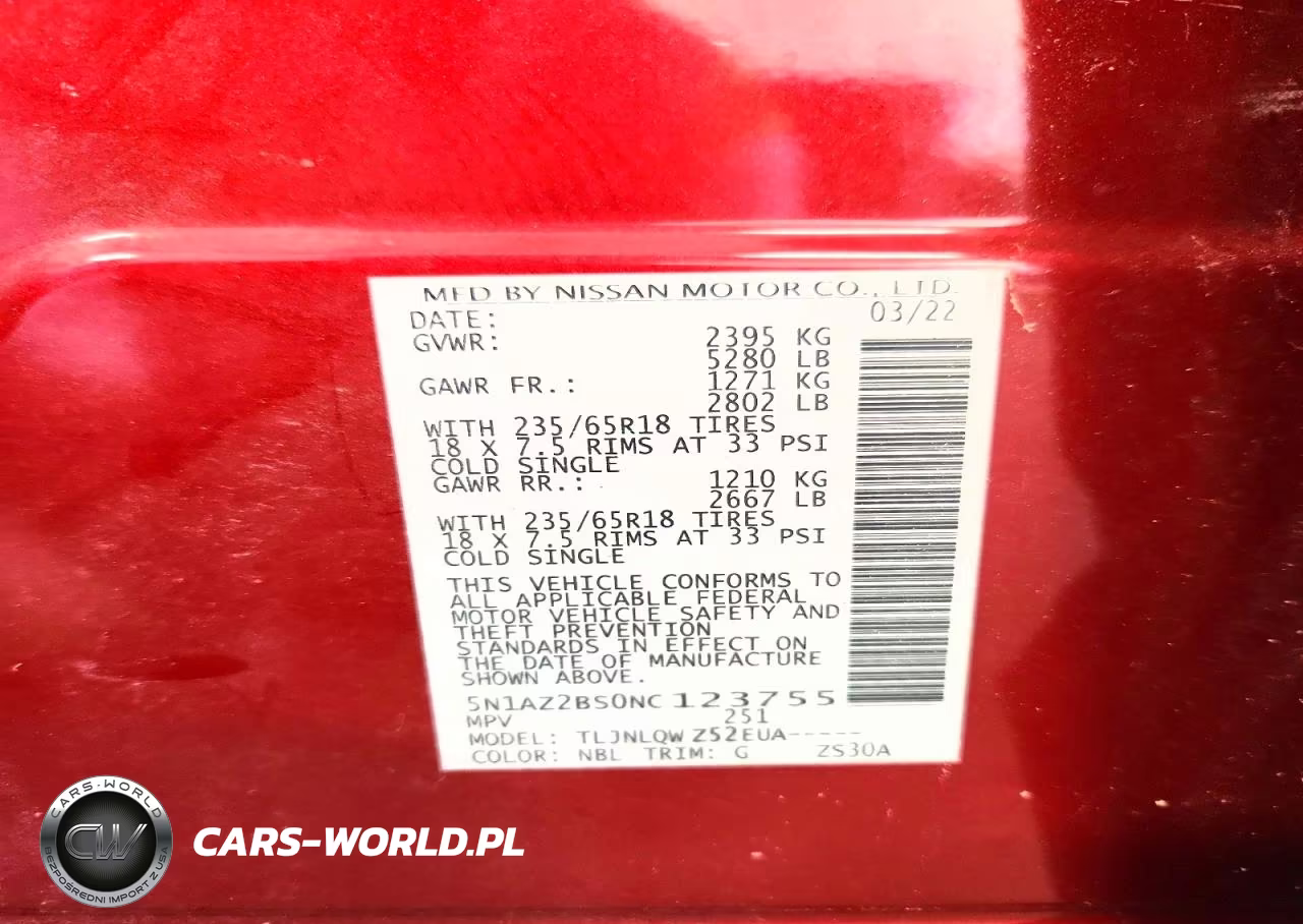 2022 Nissan Murano Sv VIN:5N1AZ2BS0NC123755 - 13