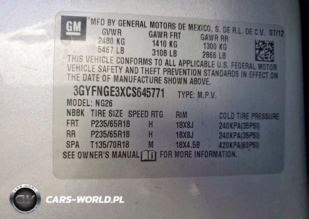 2012 Cadillac Srx VIN:3GYFNGE3XCS645771 - 13