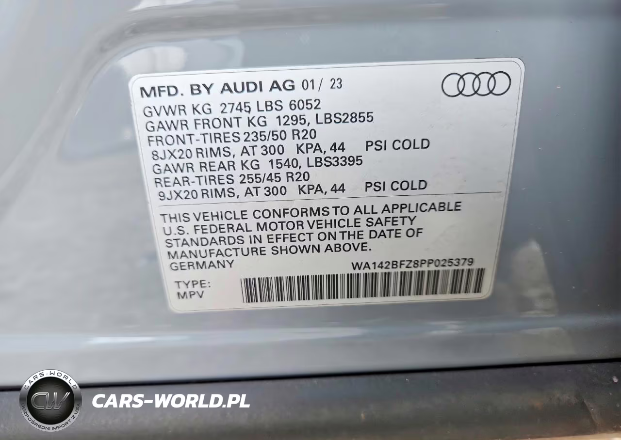 2023 Audi Q4 E-Tron Sportback Prestige VIN:WA142BFZ8PP025379 - 13