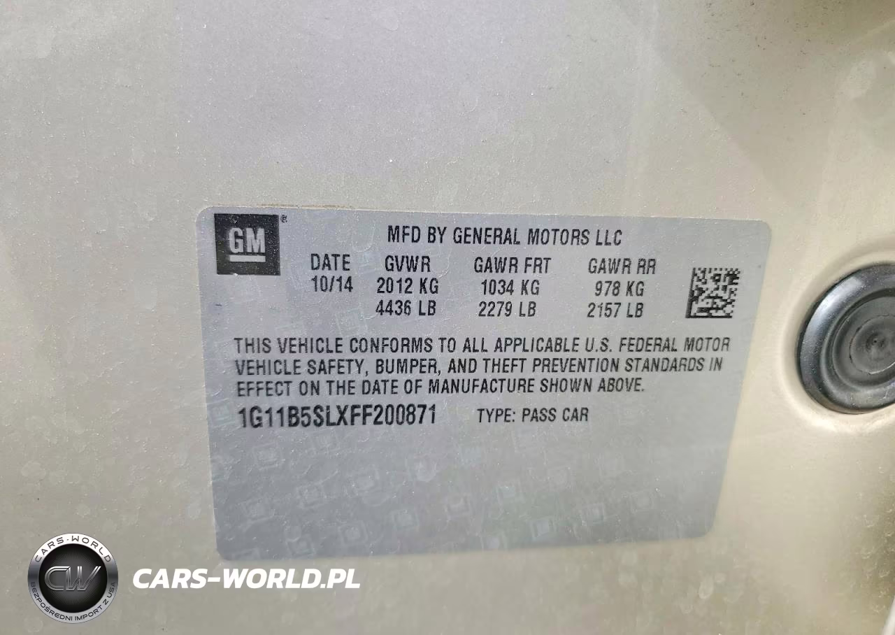 2015 Chevrolet Malibu Ls VIN:1G11B5SLXFF200871 - 12