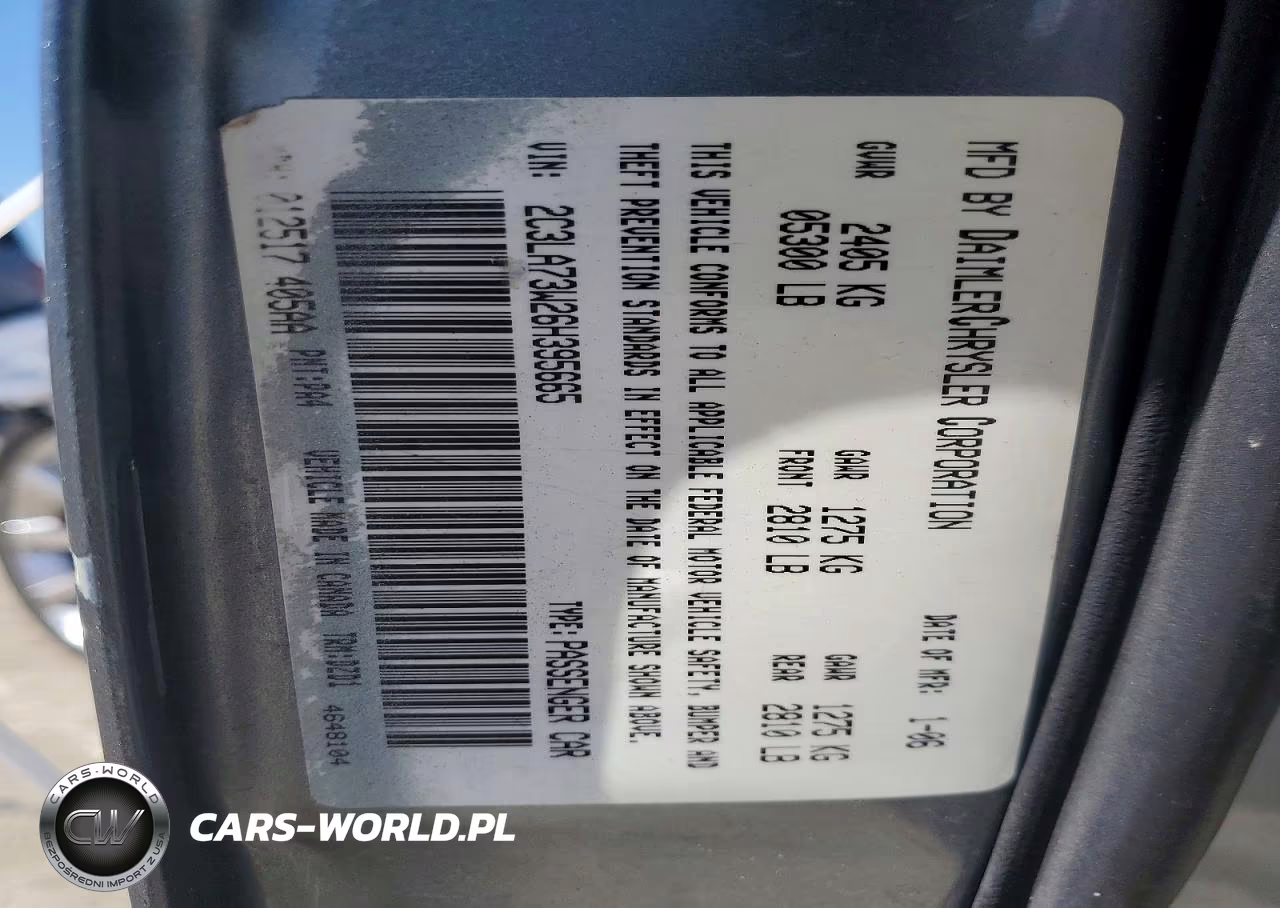 2006 Chrysler 300C Srt-8 VIN:2C3LA73W26H395665 - 13