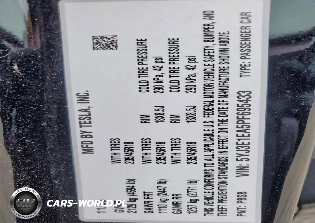 2023 Tesla Model 3 VIN:5YJ3E1EA5PF695433 - 12
