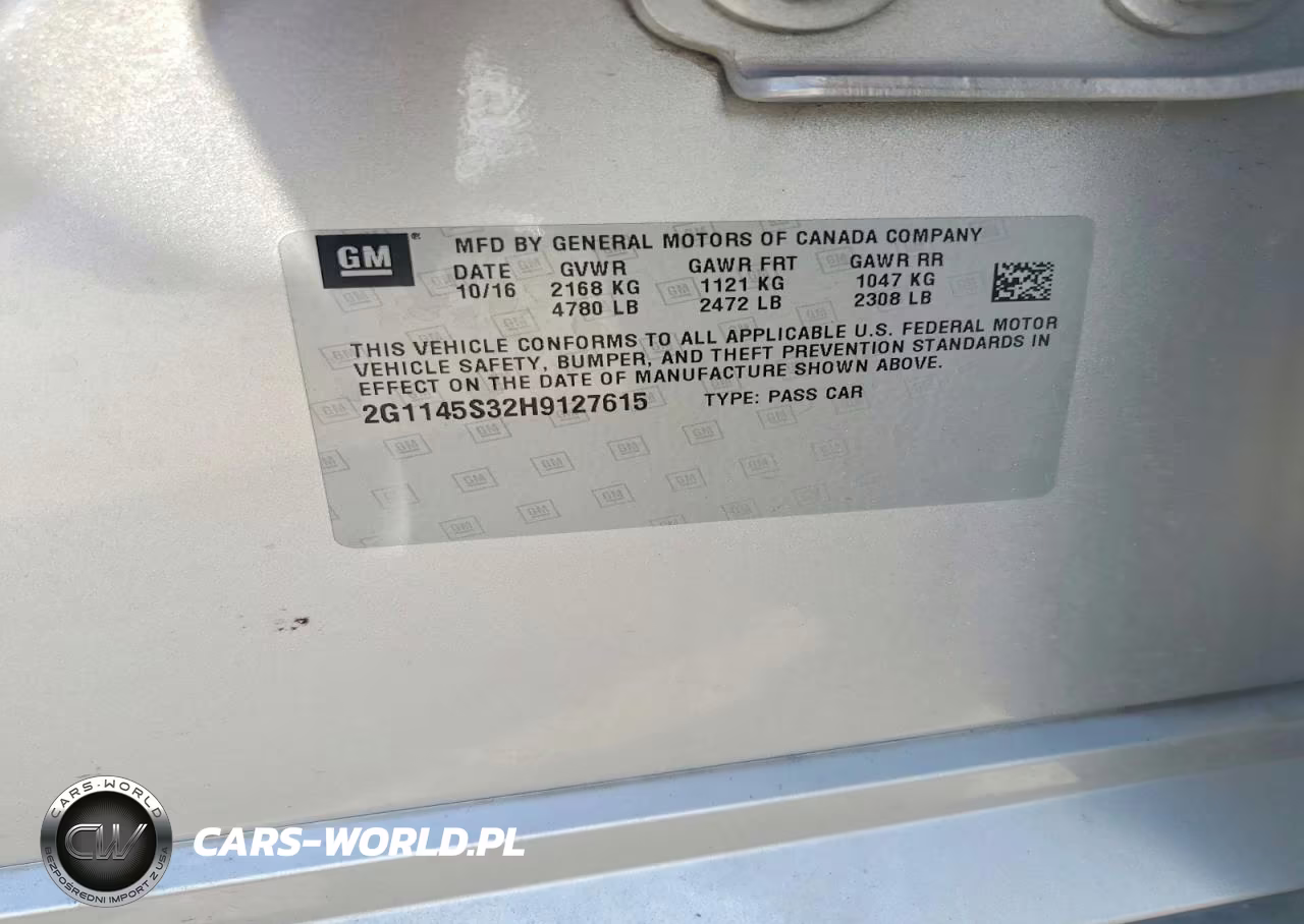 2017 Chevrolet Impala Premier VIN:2G1145S32H9127615 - 12