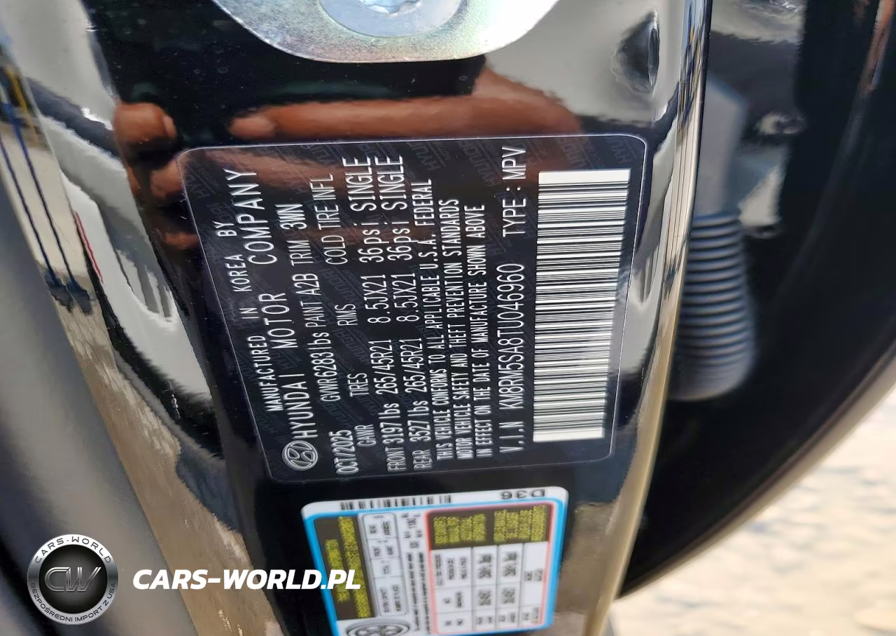 2026 Hyundai Palisade VIN:KM8RM5SA8TU046960 - 12