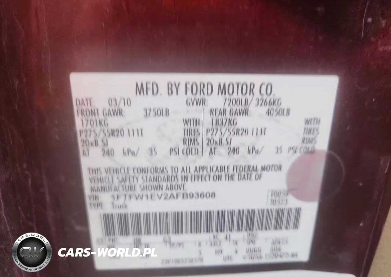 2010 Ford F150 Supercrew VIN:1FTFW1EV2AFB93608 - 13