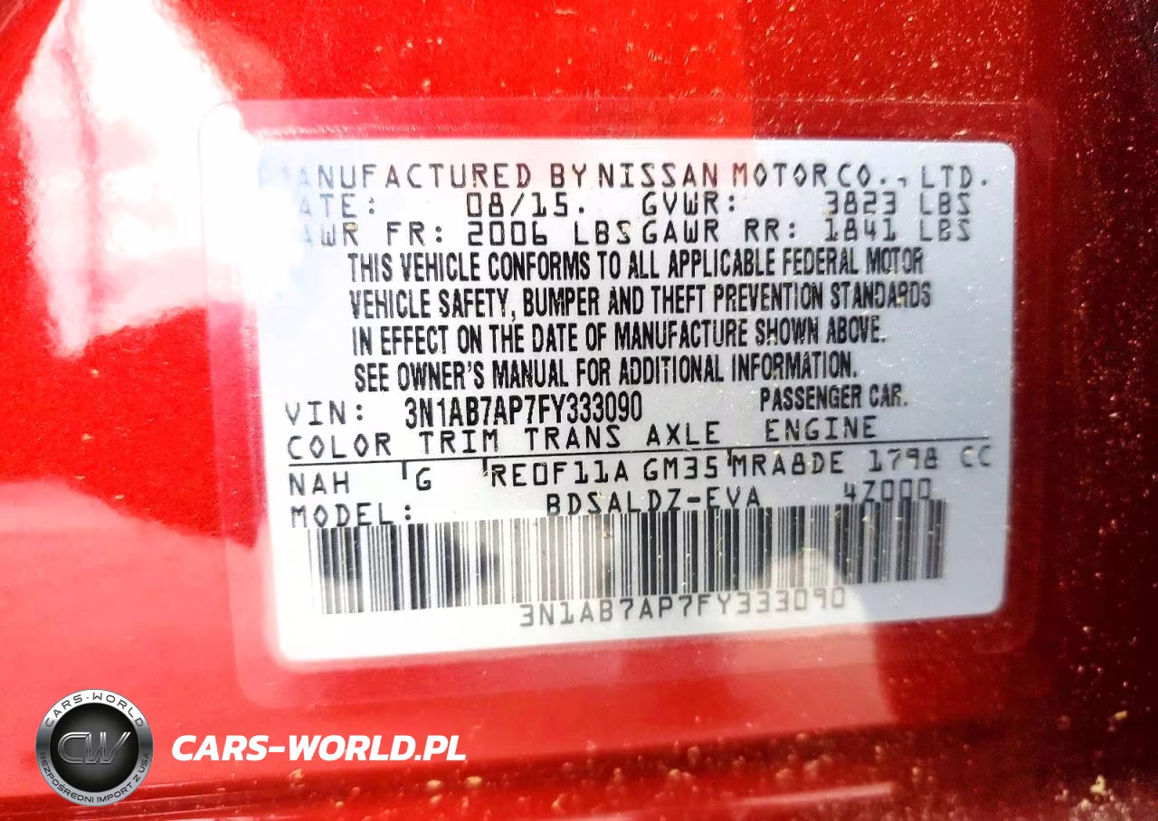 2015 Nissan Sentra Sv VIN:3N1AB7AP7FY333090 - 12