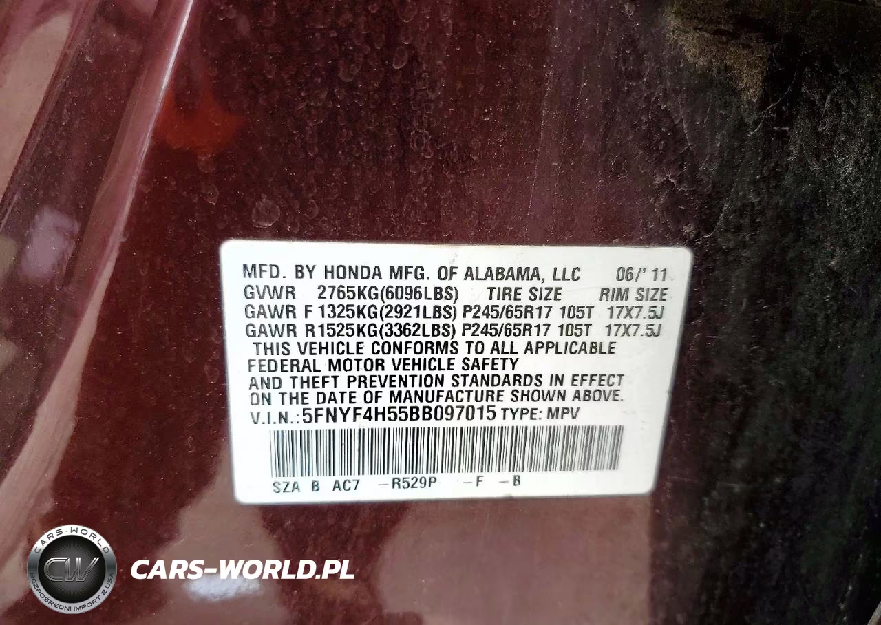 2011 Honda Pilot Exl VIN:5FNYF4H55BB097015 - 14