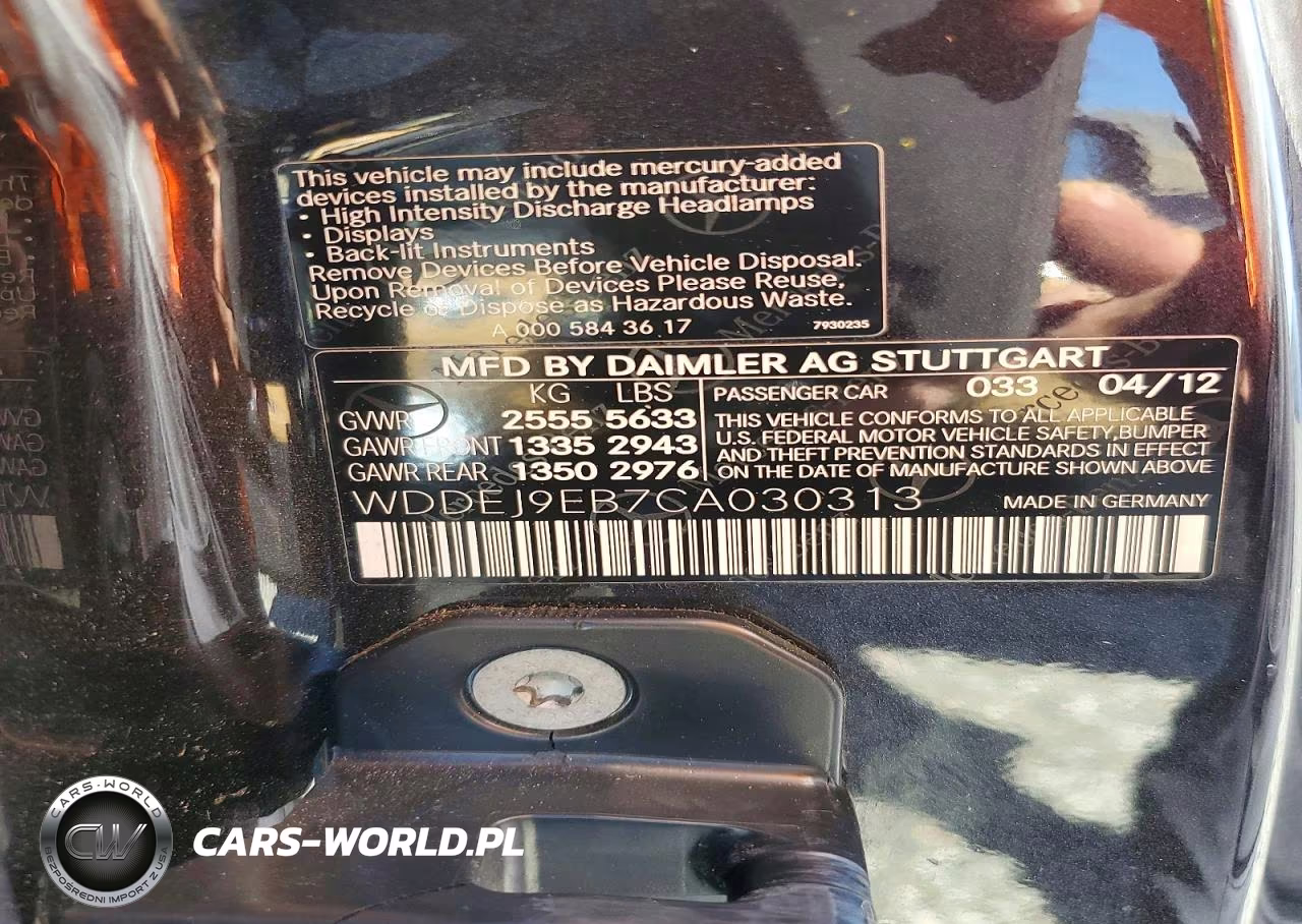 2012 Mercedes-Benz Cl 550 4Matic VIN:WDDEJ9EB7CA030313 - 12