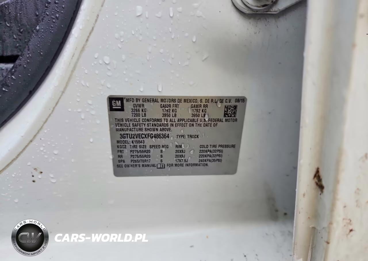 2015 GMC Sierra K1500 Slt VIN:3GTU2VECXFG486364 - 12