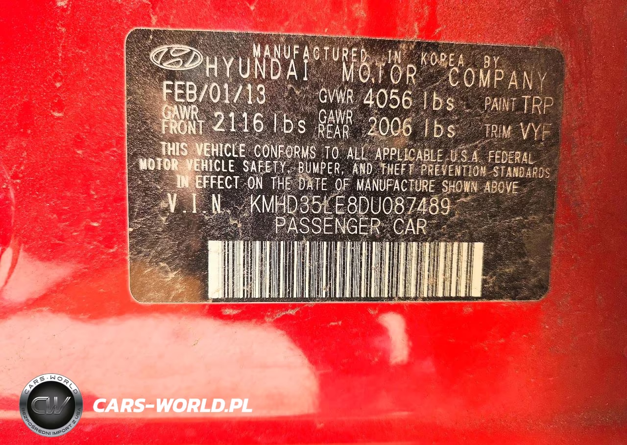 2013 Hyundai Elantra Gt Base VIN:KMHD35LE8DU087489 - 12
