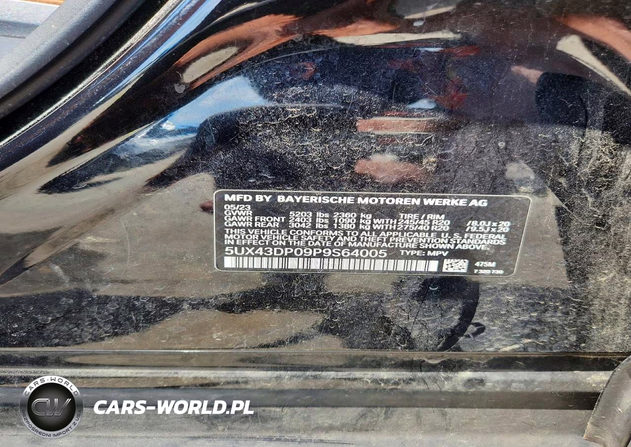 2023 BMW X3 Sdrive30I VIN:5UX43DP09P9S64005 - 13