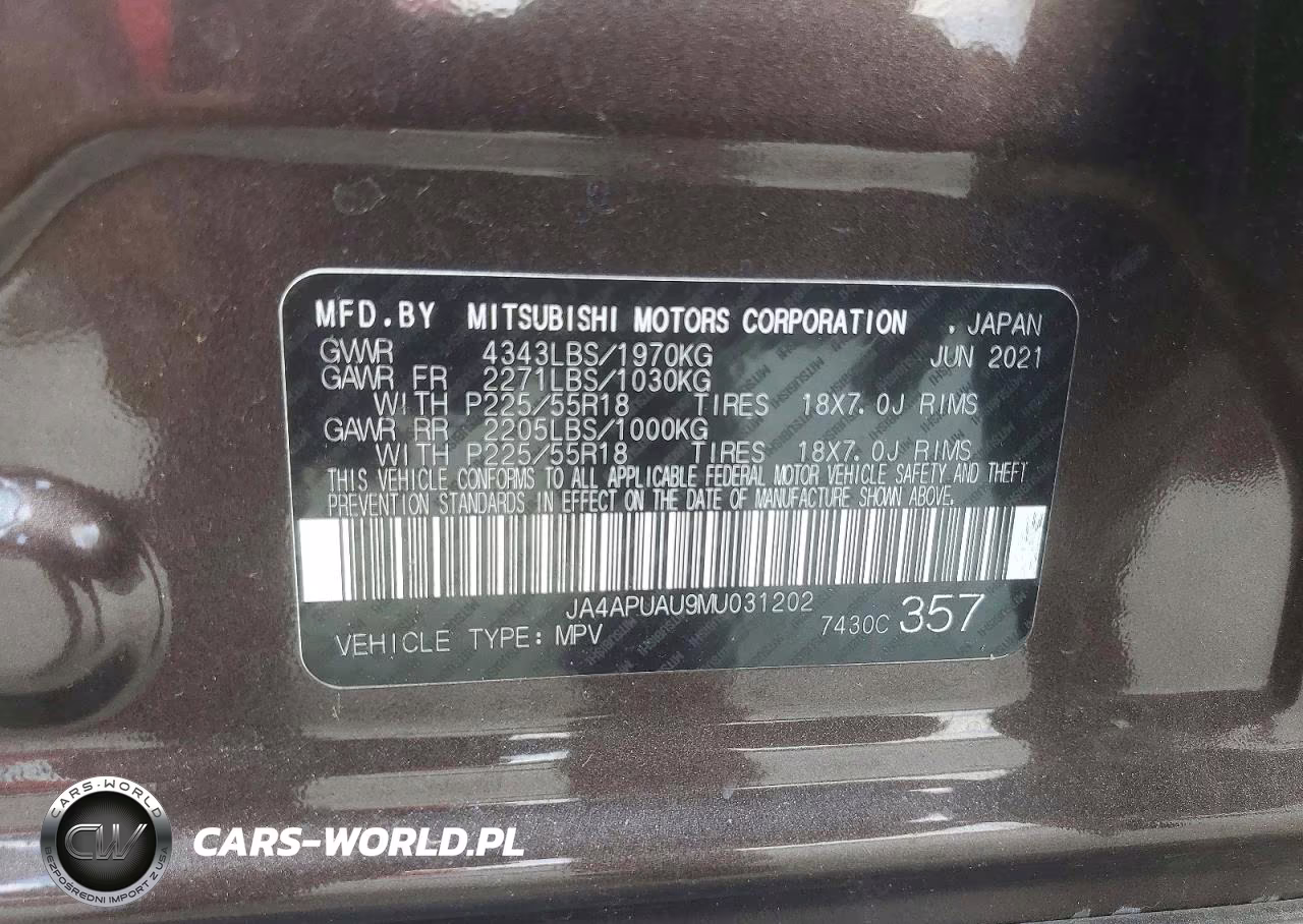 2021 Mitsubishi Outlander Sport Es VIN:JA4APUAU9MU031202 - 13