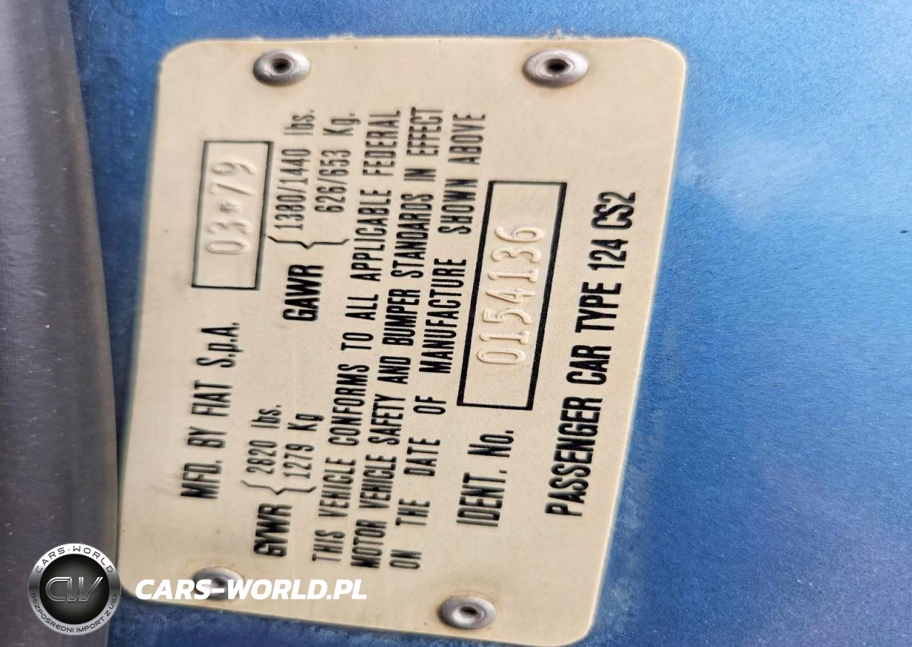 1979 Fiat 2000 VIN:124CS20154136 - 12