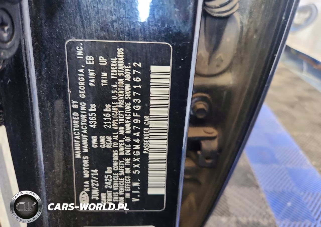 2015 Kia Optima Lx VIN:5XXGM4A79FG371672 - 12