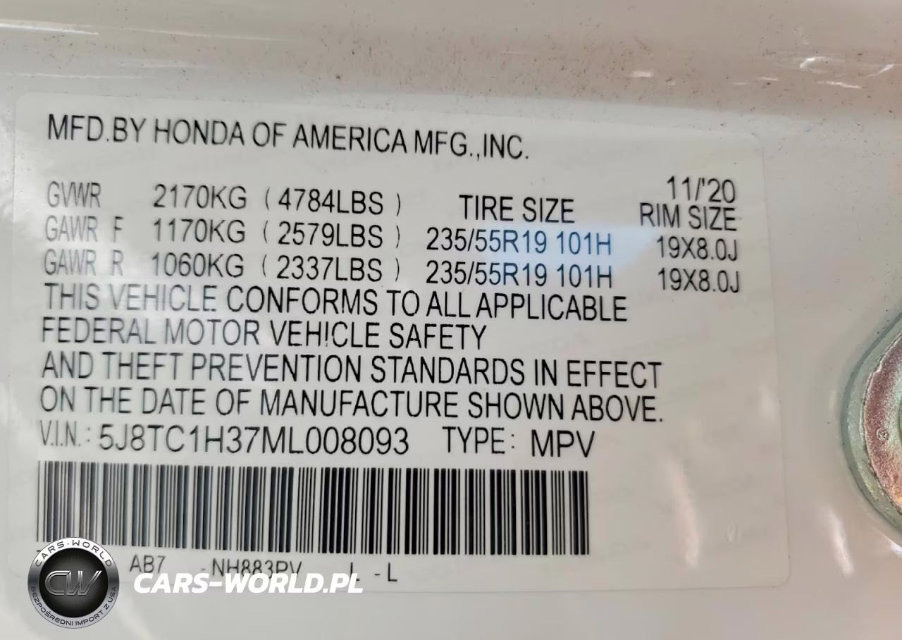 2021 Acura Rdx VIN:5J8TC1H37ML008093 - 13