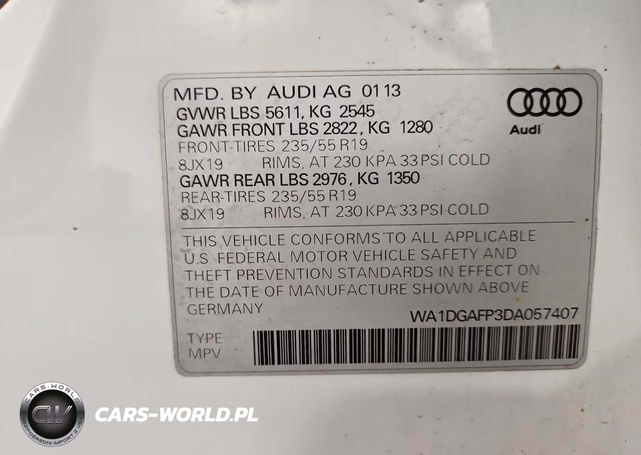 2013 Audi Q5 Premium Plus VIN:WA1DGAFP3DA057407 - 13