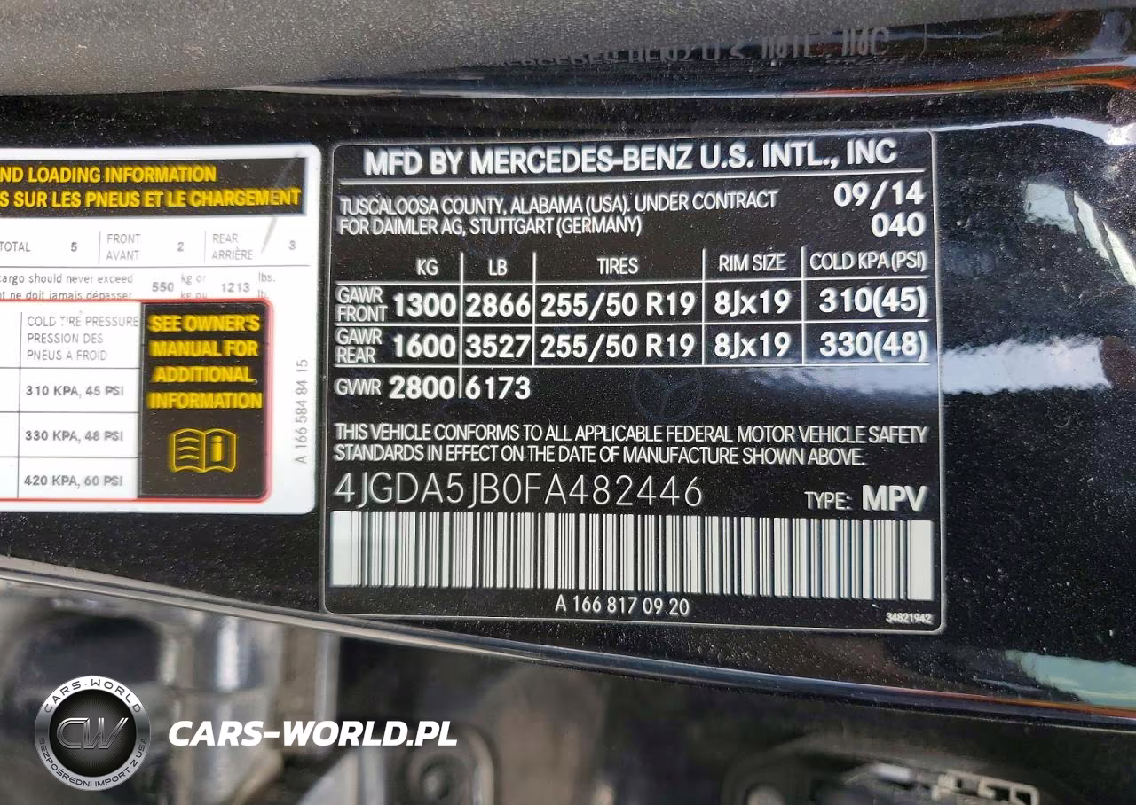 2015 Mercedes-Benz Ml 350 VIN:4JGDA5JB0FA482446 - 13