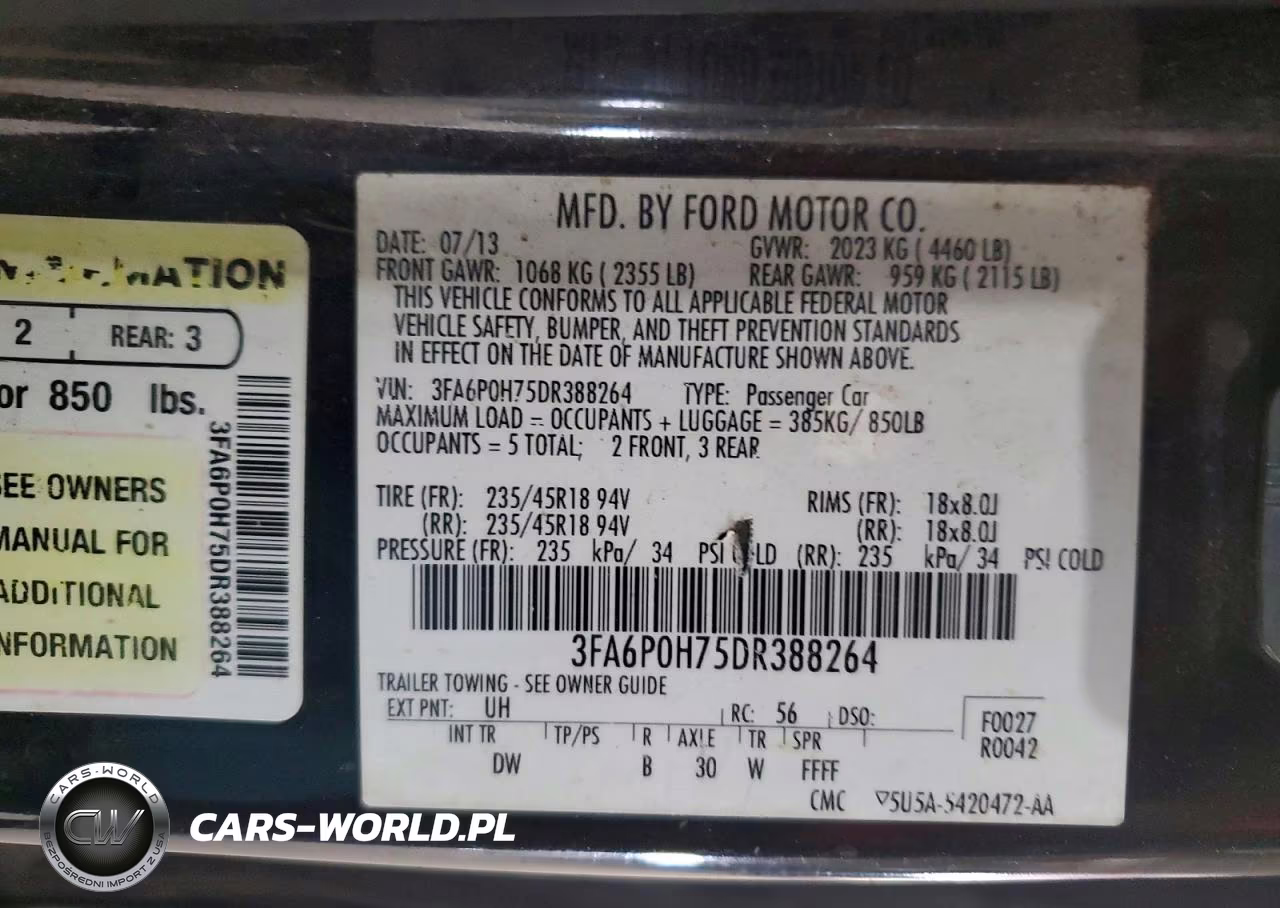 2013 Ford Fusion Se VIN:3FA6P0H75DR388264 - 13