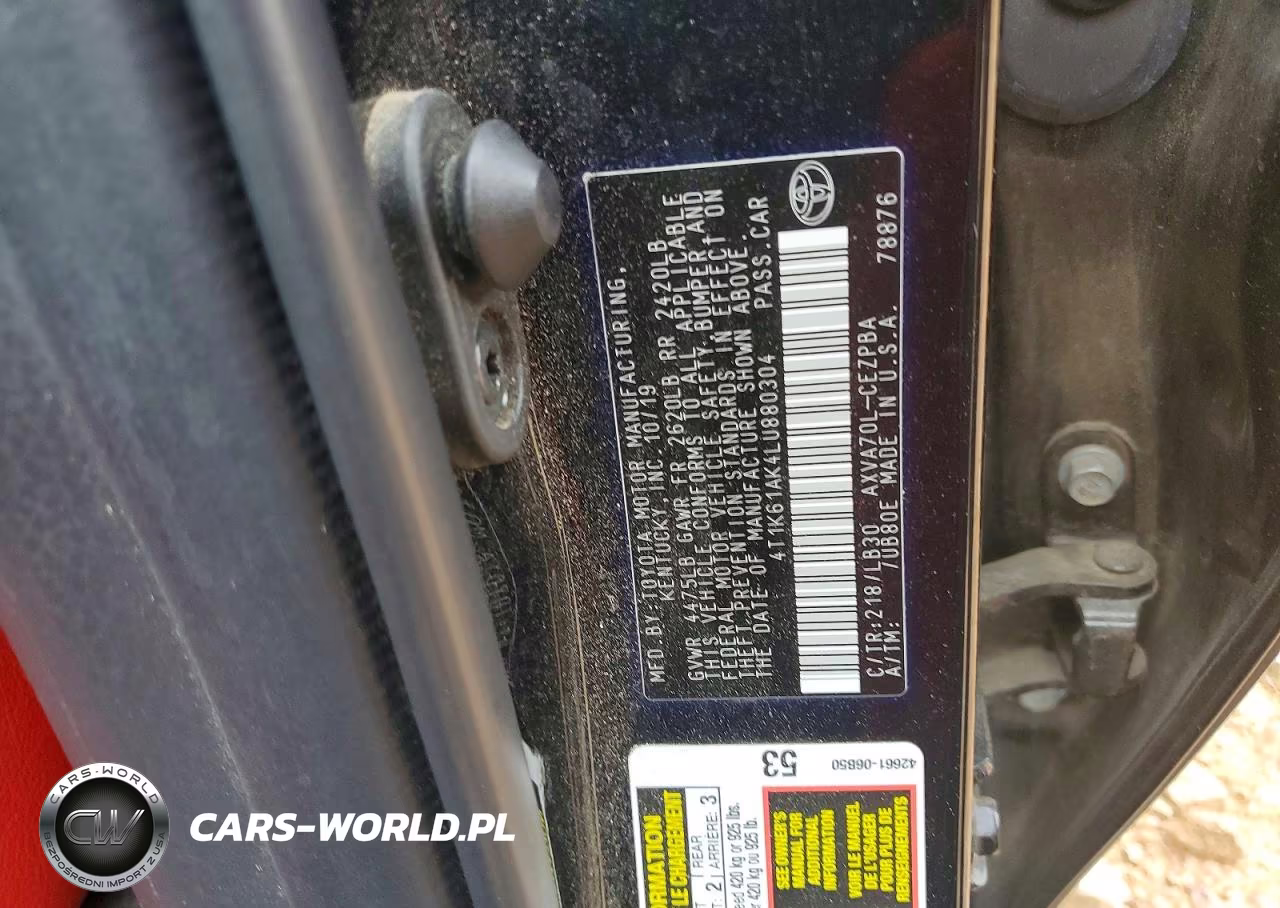 2020 Toyota Camry Xse VIN:4T1K61AK4LU880304 - 12