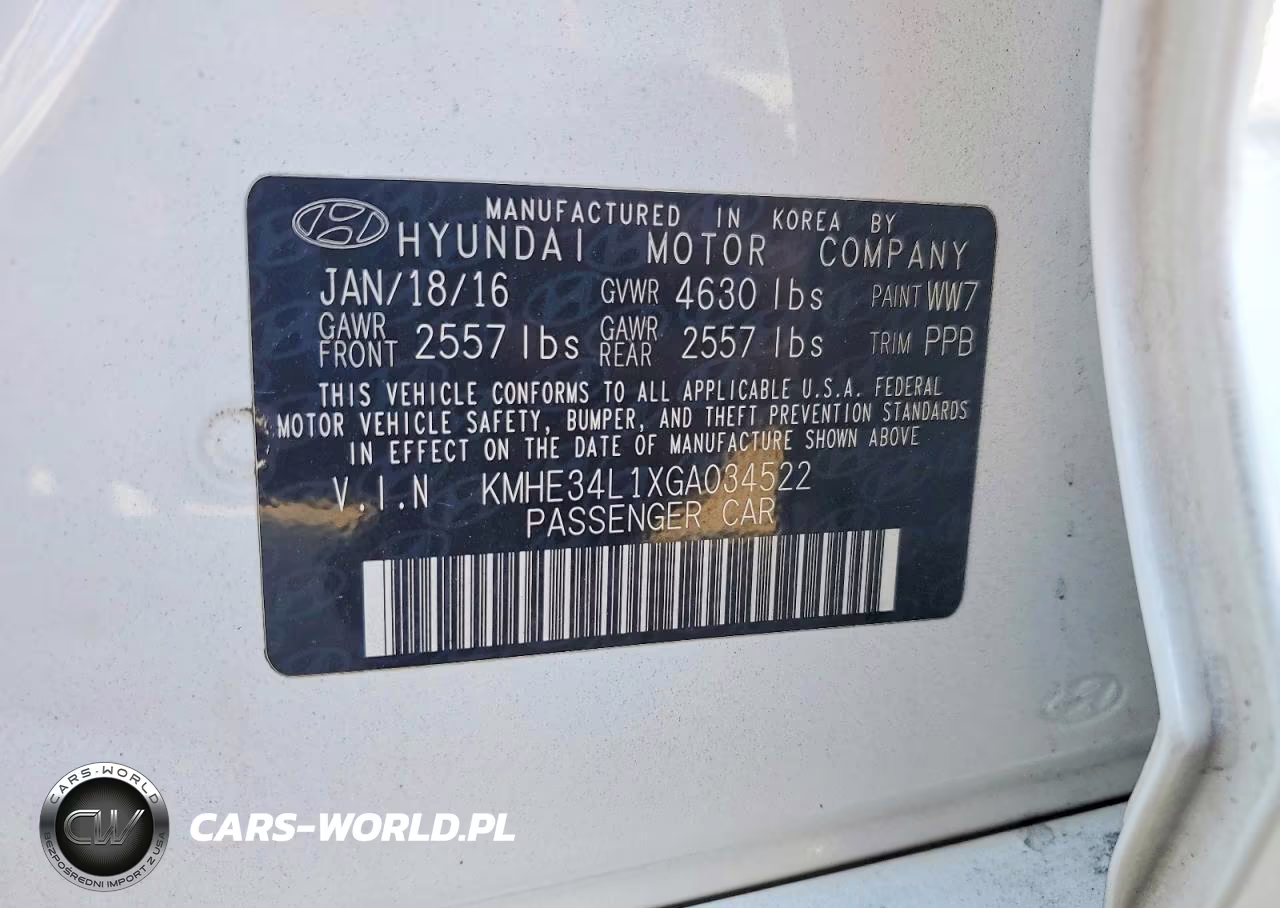 2016 Hyundai Sonata Hybrid Limited VIN:KMHE34L1XGA034522 - 12