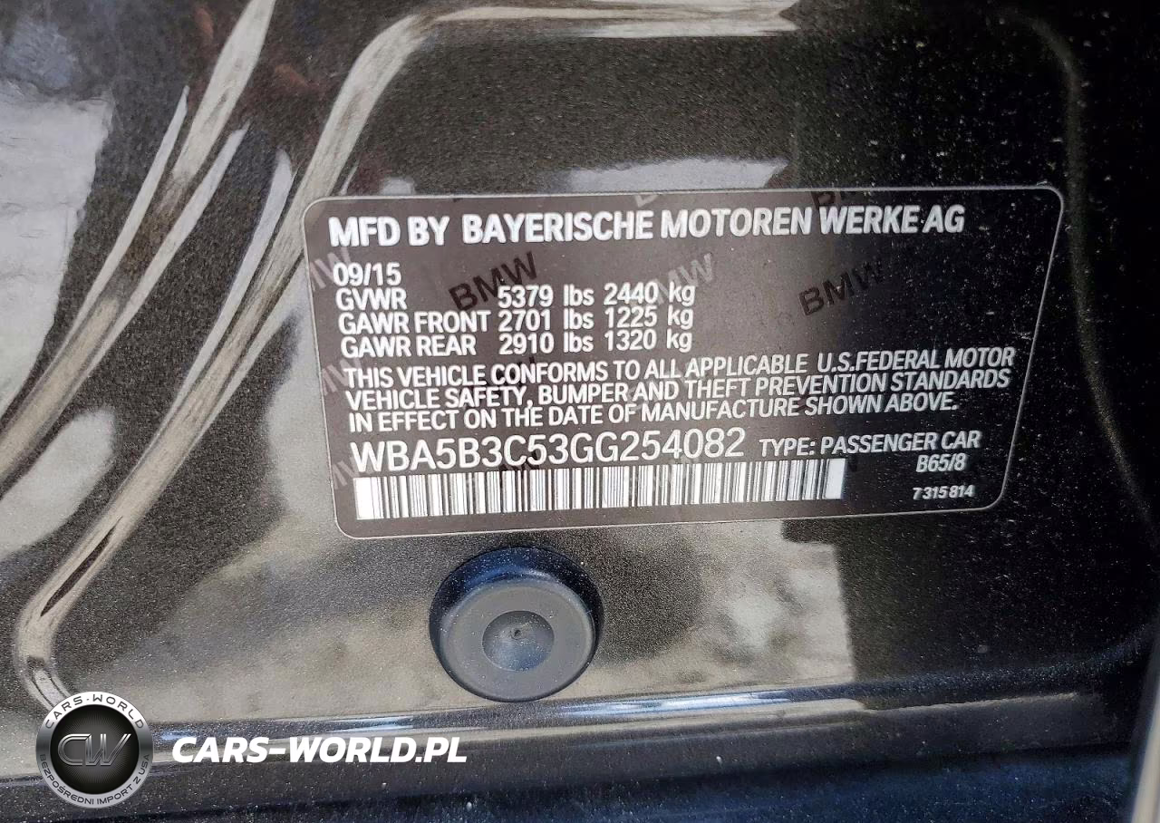 2016 BMW 535 Xi VIN:WBA5B3C53GG254082 - 13