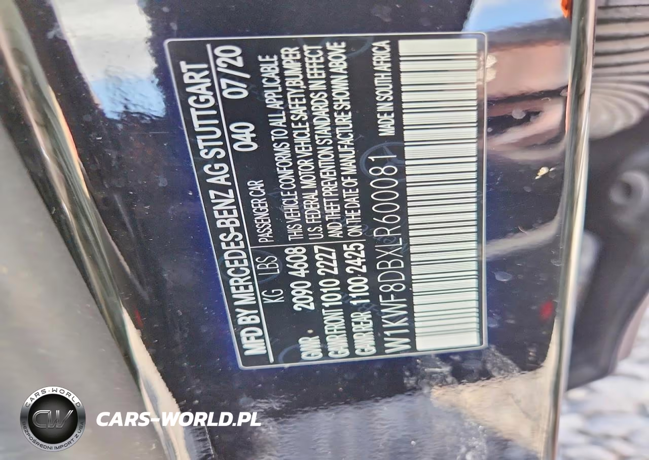 2020 Mercedes-Benz C 300 VIN:W1KWF8DBXLR600081 - 12