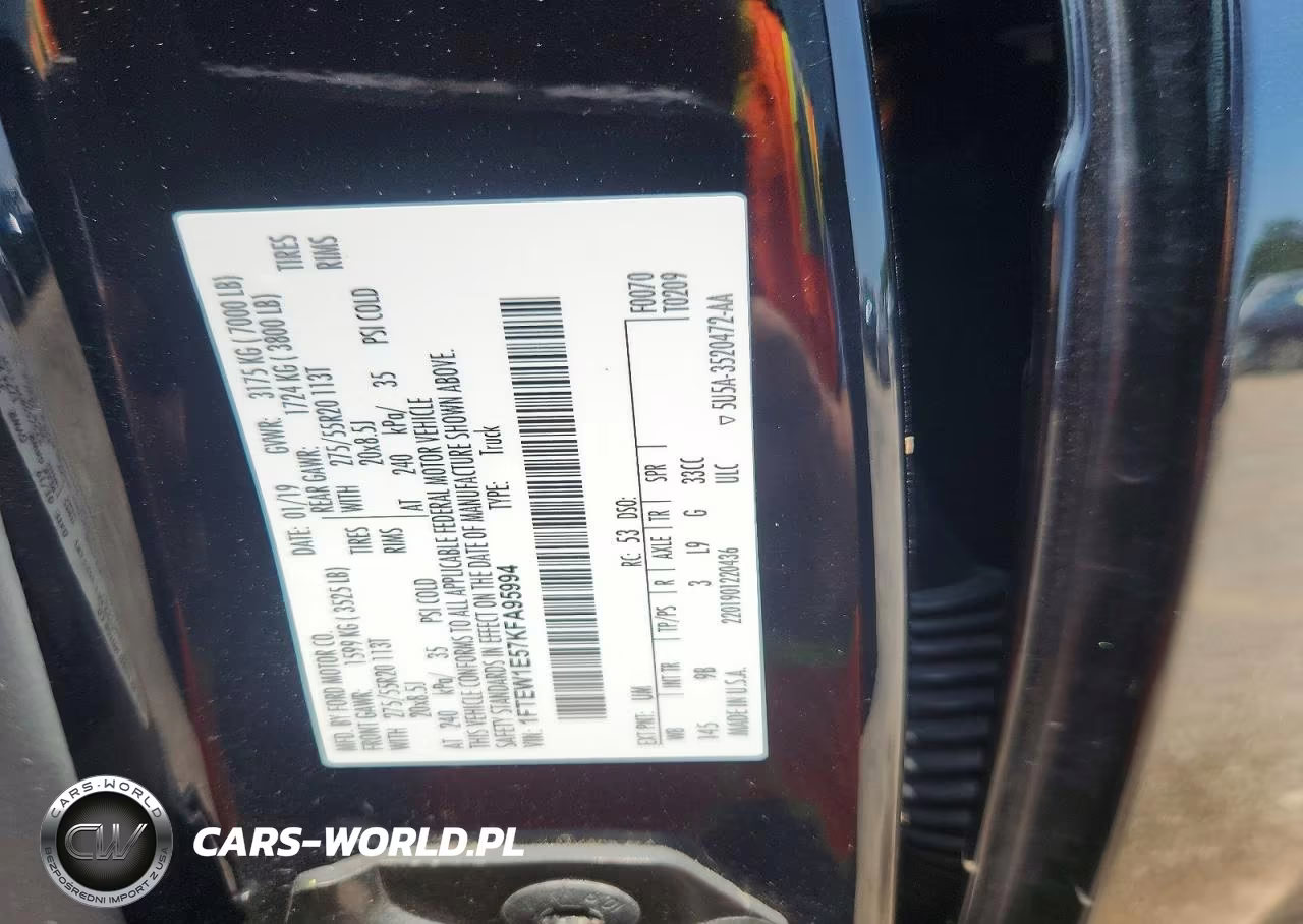 2019 Ford F150 Supercrew VIN:1FTEW1E57KFA95994 - 13