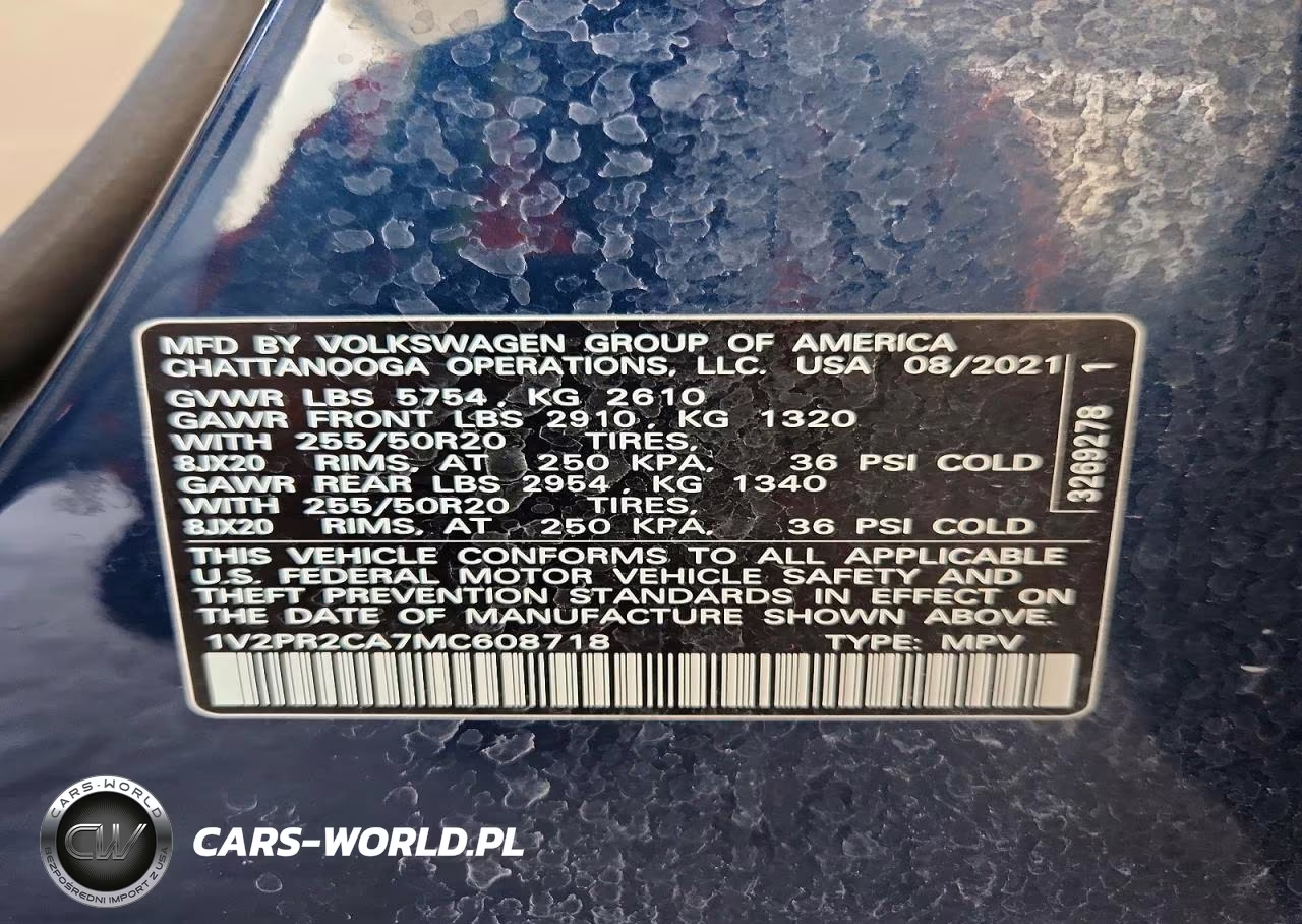 2021 Volkswagen Atlas Se VIN:1V2PR2CA7MC608718 - 13