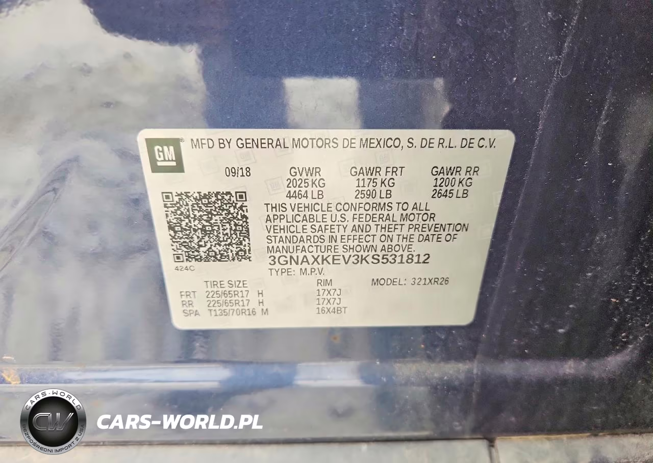 2019 Chevrolet Equinox Lt VIN:3GNAXKEV3KS531812 - 12