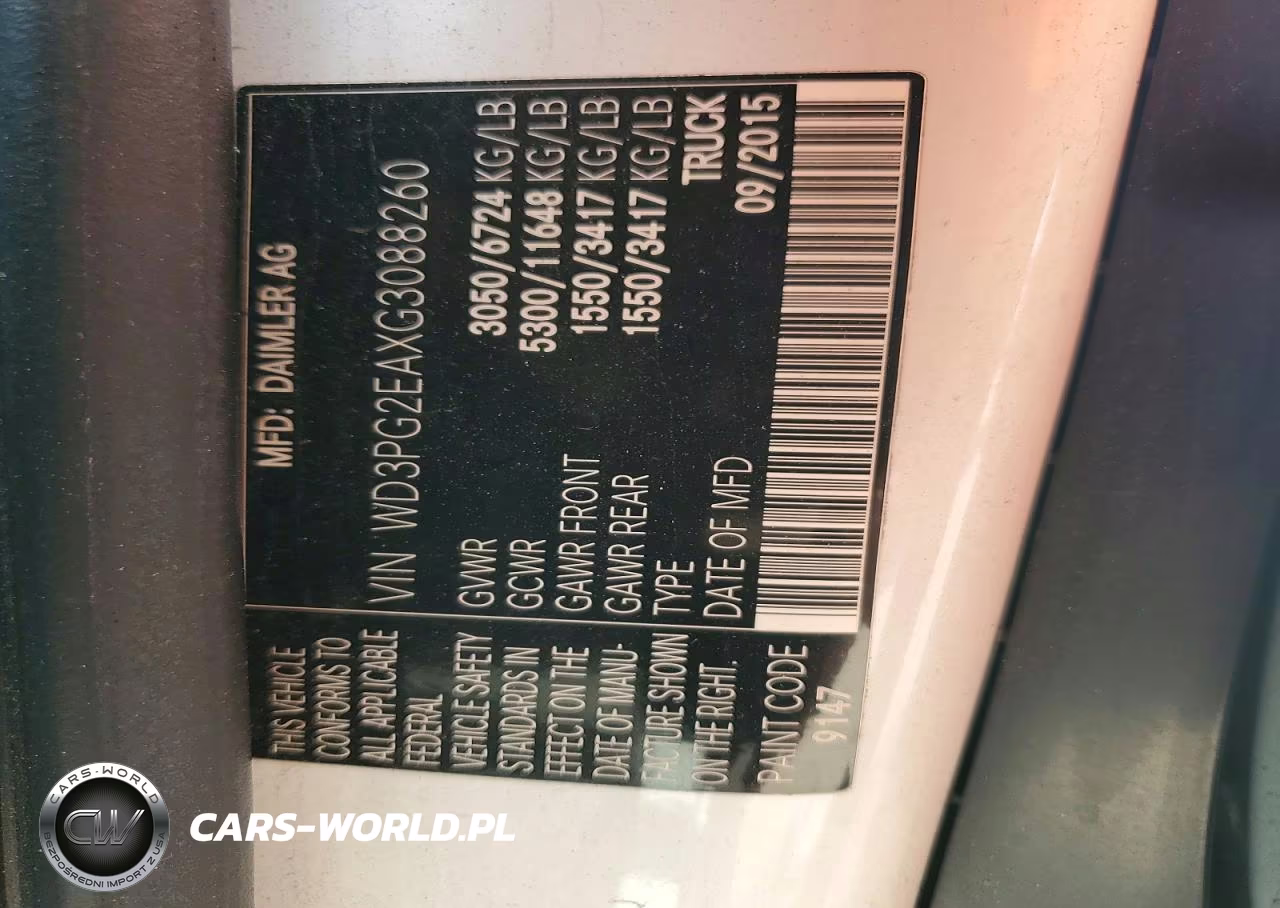 2016 Mercedes-Benz Metris Delivery Van VIN:WD3PG2EAXG3088260 - 14