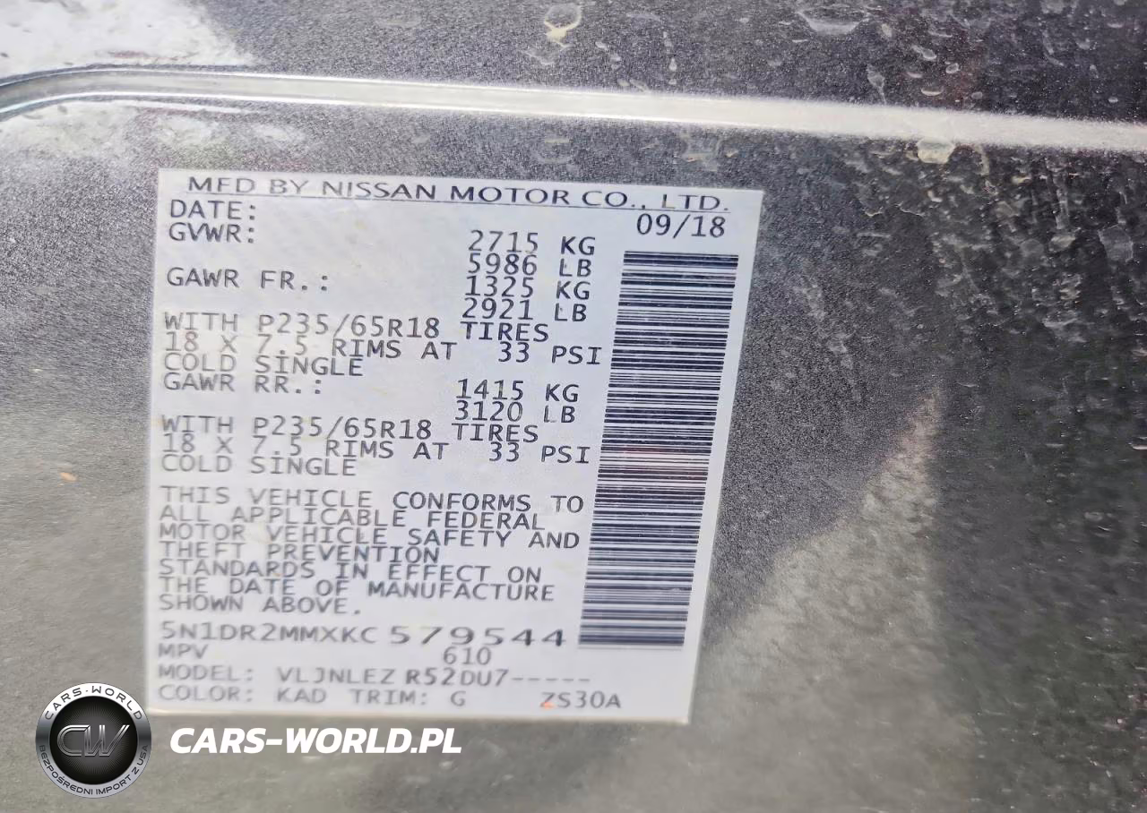 2019 Nissan Pathfinder Sv VIN:5N1DR2MMXKC579544 - 12