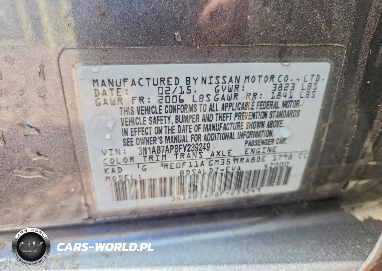 2015 Nissan Sentra Sv VIN:3N1AB7AP8FY239249 - 13