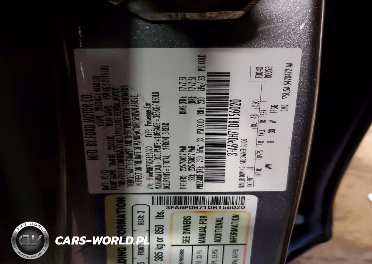 2013 Ford Fusion Se VIN:3FA6P0H71DR156020 - 12