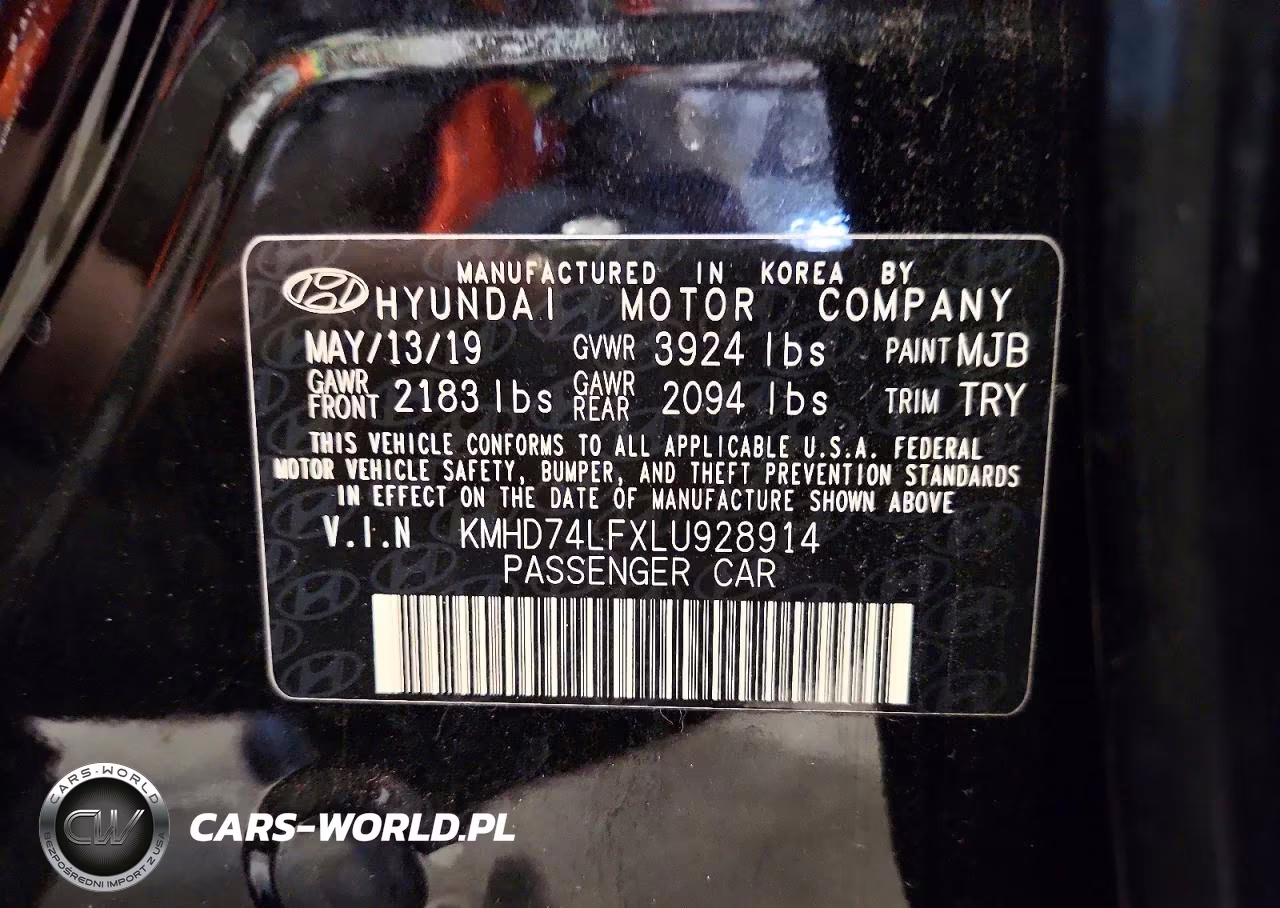 2020 Hyundai Elantra Se VIN:KMHD74LFXLU928914 - 13